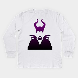 Maleficent Ombre / Purple and Black Kids Long Sleeve T-Shirt